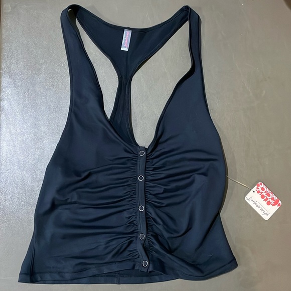 NWT FREE PEOPLE MOVEMENT SIZE S BLACK RACER BACK - Picture 1 of 5